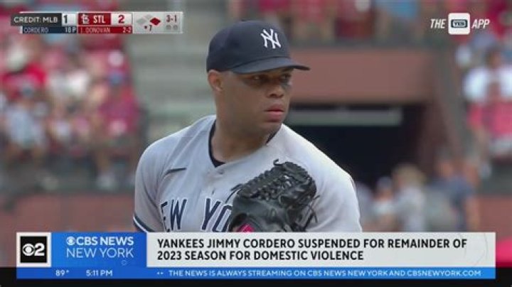 Yankees' Jimmy Cordero suspended for season under MLB's domestic violence policy