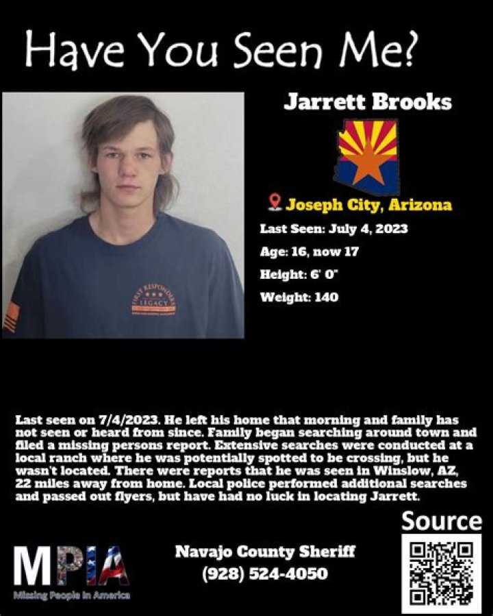Jarrett Brooks Missing Person, Joseph City AZ, Police Still Searching