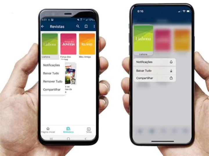 Novas opções de notificação no aplicativo Biblioteca do Evangelho