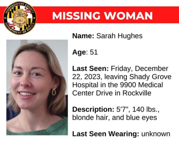 Sarah Hughes Obituary, Missing Bethesda, MD Woman Discoverd Dead